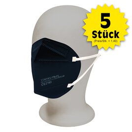 5 Feinstaubmasken FFP2 Schwarz