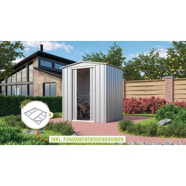 Metallgerätehaus Gartenmanager Dream 65, silber metallic - Set