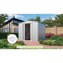 Metallgerätehaus Gartenmanager Dream 88, silber metallic - Set