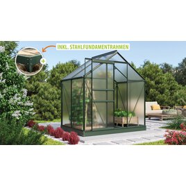 Gewächshaus Comet 2500 HKP4mm, smaragd - Set
