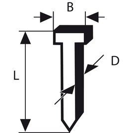 2.500 Nägel mit Kopf 45 x 1,6 mm Ø