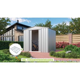 Metallgerätehaus Gartenmanager Dream 86, silber metallic - Set