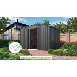 Metallgerätehaus Gartenmanager Dream 1010, anthrazit - Set