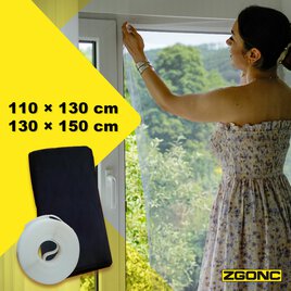 Insektenschutzfenster mit Klettband 110 x 130 cm anthrazit