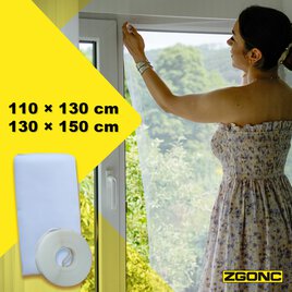 Insektenschutzfenster mit Klettband 130 x 150 cm weiß