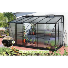 Gewächshaus Ida 7800 HKP 6mm, schwarz - Set