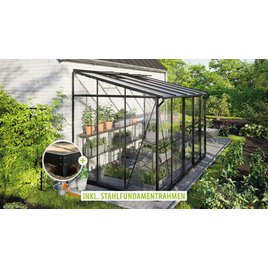 Gewächshaus Ida 6500 ESG/HKP, schwarz - Set