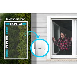 Insekten-Klappfenster 120 x 140 cm Weiß