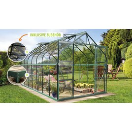 Gewächshaus Diana 11500 ESG3mm, smaragd - Set