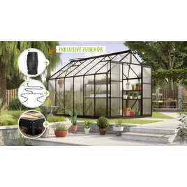 Gewächshaus Uranus 9900 HKP 6mm, schwarz - Set