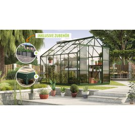Gewächshaus Uranus 8300 ESG 3mm, smaragd - Set