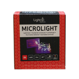 Lichterkette 40 LED farbig 2 m