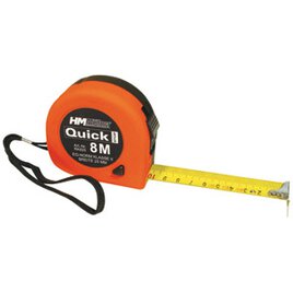 Rollmeter 8 m, 25 mm, mit Stop, Softgriff