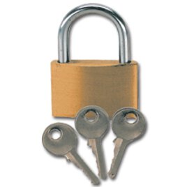 Vollmessing-Vorhangschloss 50 mm