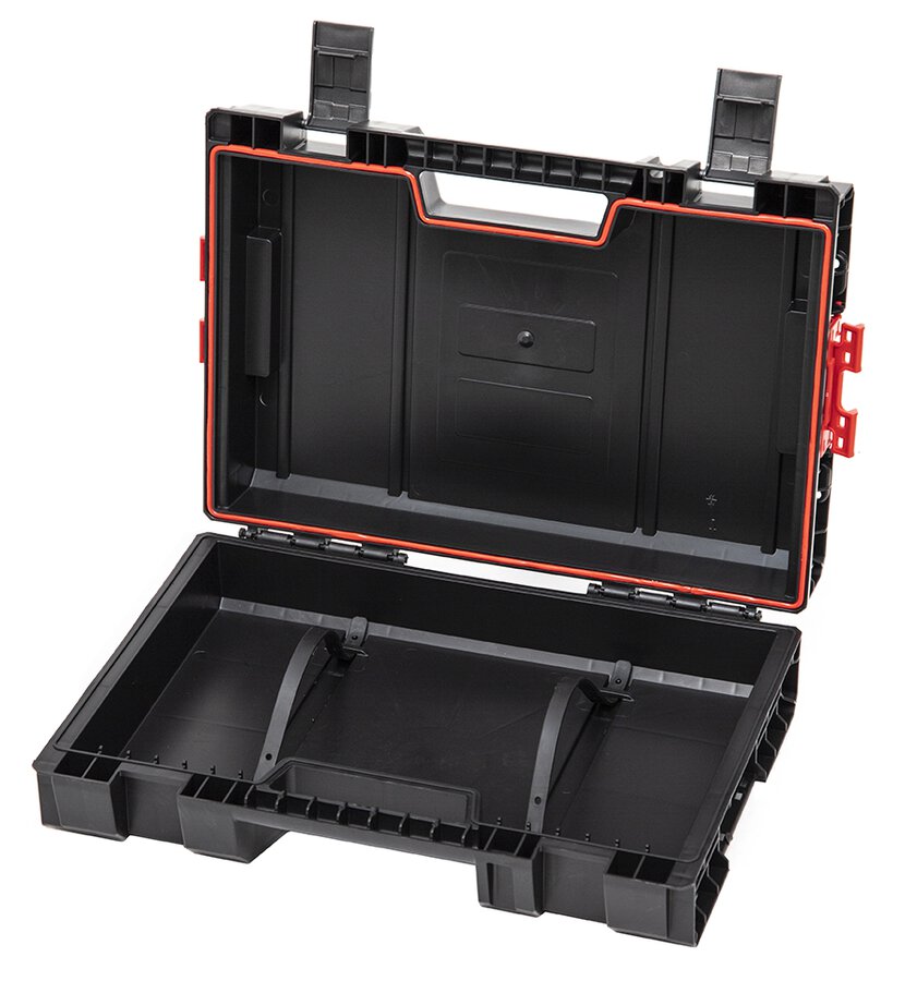 Qbrick System Werkzeugkoffer Auf Rollen Werkstattwagen Werkzeugtrolley Werkzeugkasten Leer Werkzeugkiste ONE Cart 2.0 Schwarz 641 X 485 X 660 Mm