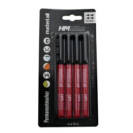 Permanentmarker-Set 4-tlg., fein, schwarz