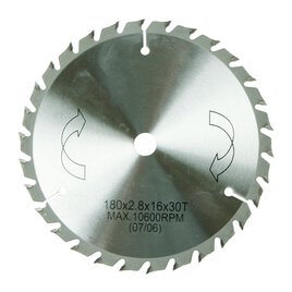 HM-Sägeblatt 180 x 16 mm Ø, 30 Zähne