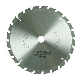 HM-Sägeblatt 315 x 30 mm Ø, 24 Zähne