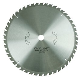 HM-Sägeblatt 400 x 30 mm Ø, 48 Zähne
