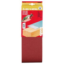 3 Stk. Schleifbänder 105 x 620 mm K 80