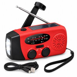 YPL Notfall-Kurbelradio mit Solar, Powerbank & LED-Licht – 2000 mAh