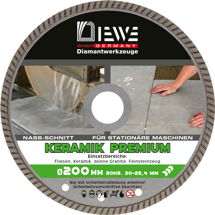 Diamanttrennscheibe KERAMIK Turbo Fine 200 DIEWE ZGONC