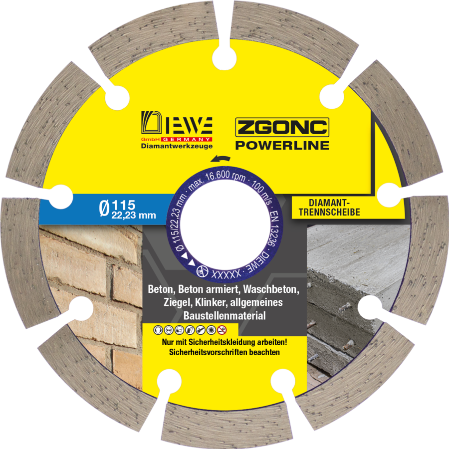 BEHA Diamanttrennscheibe Mit Flansch – 115–350 Mm, Für Beton, NEU BEHA Diamanttrennscheibe Mit Flansch – 115–350 Mm, Für Beton, NEU