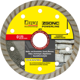 Diamanttrennscheibe POWERLINE Stein 125