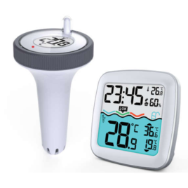 Funk-Poolthermometer mit Uhr