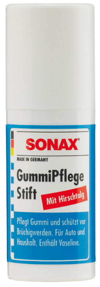 SONAX Gummi Pflege Stift 18ml enthält Vaseline u. Hirschtalg