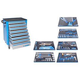 Werkzeugwagen & Handwerkzeug-Set 184 teilig