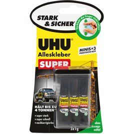UHU Alleskleber SUPER Minis  3 x 1 g