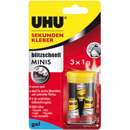 Sekundenkleber Gel-Minis 3 x 1 g