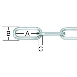 Rundstahl-Kette verzinkt 6 mm