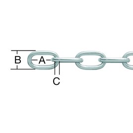 Rundstahl-Kette verzinkt 5 mm