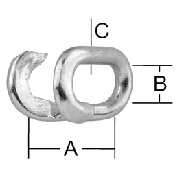 Ketten-Notglied verzinkt 3 mm