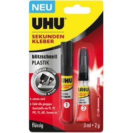 Sekundenkleber Plastik 2g + 3 ml