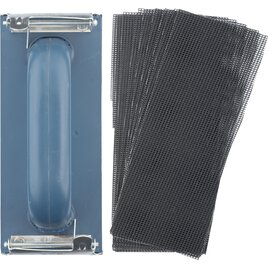 Handschleifer-Set mit 2 Gitterleinenstreifen