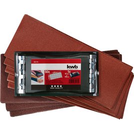 PROFI Handschleifer-Set, mit 50 Schleifstreifen 93 x 230 mm