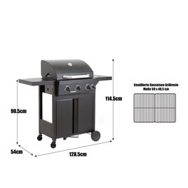Gasgrill 3 Brenner + Seitenkocher