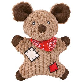 Maus mit Flicken Stoff/Jute 19 cm