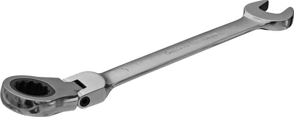 17 Mm Ratschenringschlüssel Mit Flexiblem, Arretierbarem Kopf – 72 Zähne, Chrom-Vanadium-Stahl