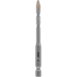 Feinsteinzeugbohrer mit 1/4" E 6.3 Schaft, Ø 6 mm 