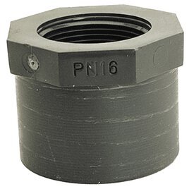 PVC-Reduktions-Nippel 3/8"-IG auf Stutzen 25 mm Ø
