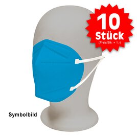 10 Feinstaubmasken FFP2 Klein Blau