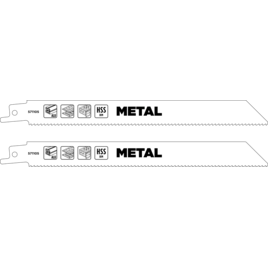 HSS-Bi-Metall-Säbelsägeblätter 203/181 mm, Metallbearbeitung, mittel