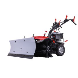 Benzin-Kehrmaschine + Schneeschild