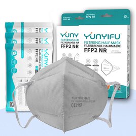 10 Feinstaubmasken FFP2 grau
