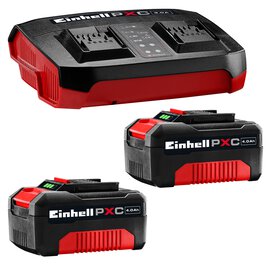 Einhell PXC 18V Doppel-Starterset 2x 4,0 Ah + Lader
