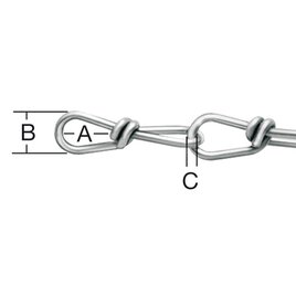 Knotenkette verzinkt 2 mm
